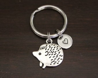 Hedgehog Key Ring/ Keychain / Zipper Pull - Hedgehog Keychain - Hedgehog Gift - Hedgehog Lover - Spiny Mammal Keychain - I/B/H