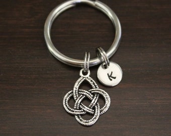 Celtic Knot Key Ring/ Keychain / Zipper Pull - Irish Keychain - Irish Knot Gift - Mystic Knot - Endless Knot - Timeless Knot - I/B/H