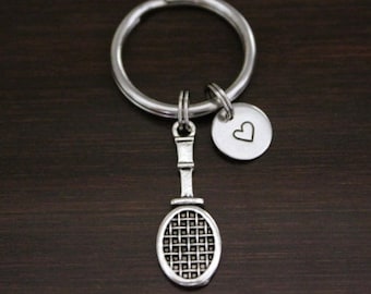 Tennis Racket Key Ring/ Keychain / Zipper Pull - Sports Gift - Tennis Gift - Tennis Keychain - Tennis Player Keychain - I/B/H