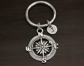 Compass Key Ring/keychain/zipper Pull - off to College - No Matter