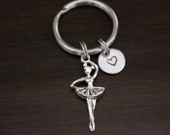 Ballet Dancer Key Ring/ Keychain / Zipper Pull - Dancer Gift - Ballerina Gift - Ballet Keychain - Athlete - I/B/H