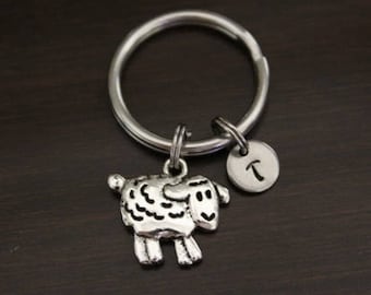 Sheep Key Ring/ Keychain / Zipper Pull - Sheep Keychain - Sheep Gift - Sheep Lover - Farm Animal Keychain - Farmer Keychain - Lamb - I/B/H
