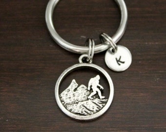 Sasquatch Key Ring/ Keychain / Zipper Pull - Sasquatch Keychain - Yeti Keychain - Cryptid Keychain - Folklore - Big Foot Keychain - I/B/H