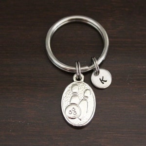 Bowling Key Ring/ Keychain / Zipper Pull - Sports Gift - Bowling Gift - Bowling League Gift - Bowling Charm - Bowling Lover - Bowler - I/B/H