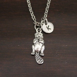 Beaver Necklace - Animal Lover Gift- Beaver Jewelry - Beaver Lover Gift - Beaver Charm - River Animal - Cartoon Beaver - Bucky - I/B/H