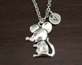 Mouse Necklace - Mouse Gift - Mouse Lover - Mouse Jewelry - Rat Necklace - Rat Gift - Rat Lover - Rat Jewelry - Rodent Necklace - I/B/H