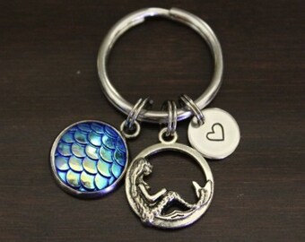 Mermaid Key Ring/ Keychain / Zipper Pull - Mermaid Gift - Mermaid Lover - Aquatic Gift - Be A Mermaid - Make Waves - Mermaid Scales - I/B/H