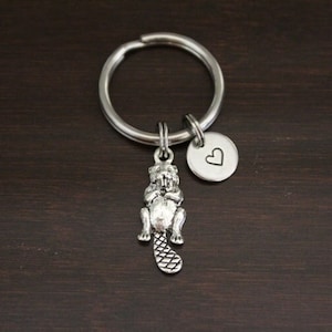 Beaver Key Ring/ Keychain / Zipper Pull Beaver Gift Beaver Lover Beaver Keychain Beaver Charm River Animal Aquarium I/B/H image 1