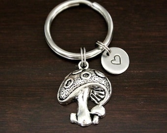 Mushroom Key Ring/ Keychain / Zipper Pull - Mushroom Gift - Mushroom Keychain - Mushroom Charm-Fungi Keychain - Woods Lover Keychain - I/B/H