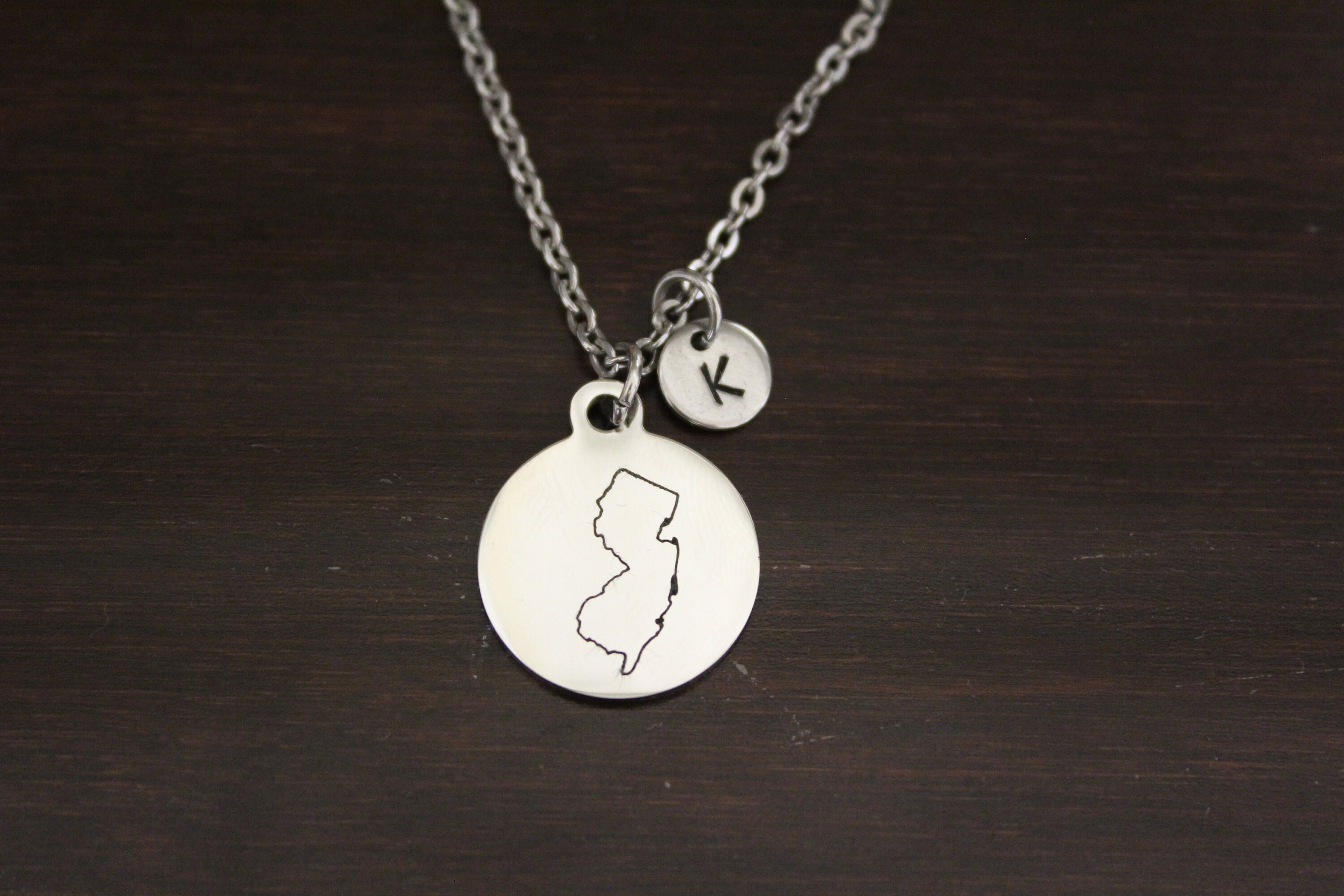 New Jersey Necklacenj Necklacenew Jersey Jewelrynj Etsy