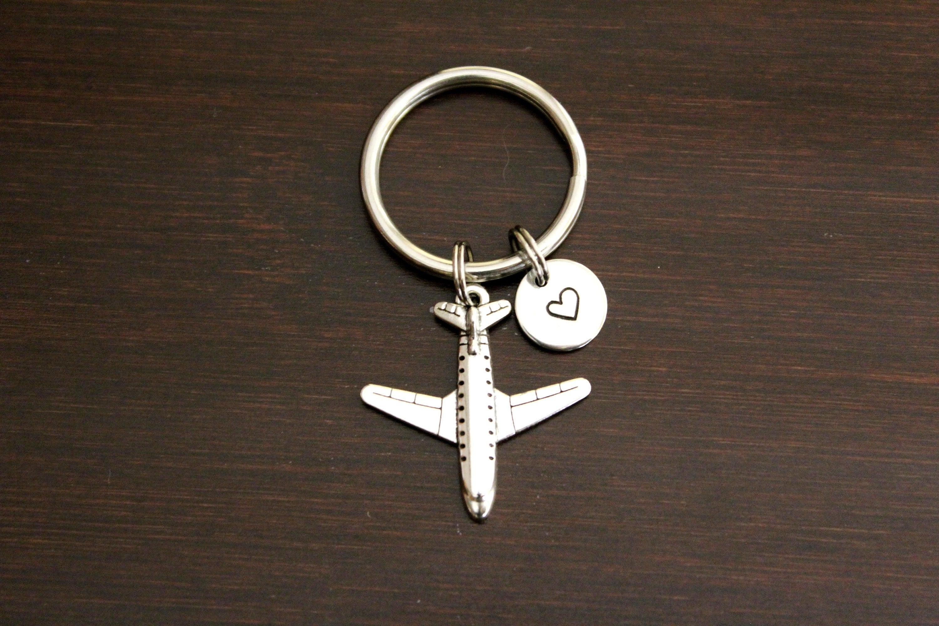 Kripyery Creative Model Train Aircraft Airplane Ring Holder Keychain  Accessories Gift 