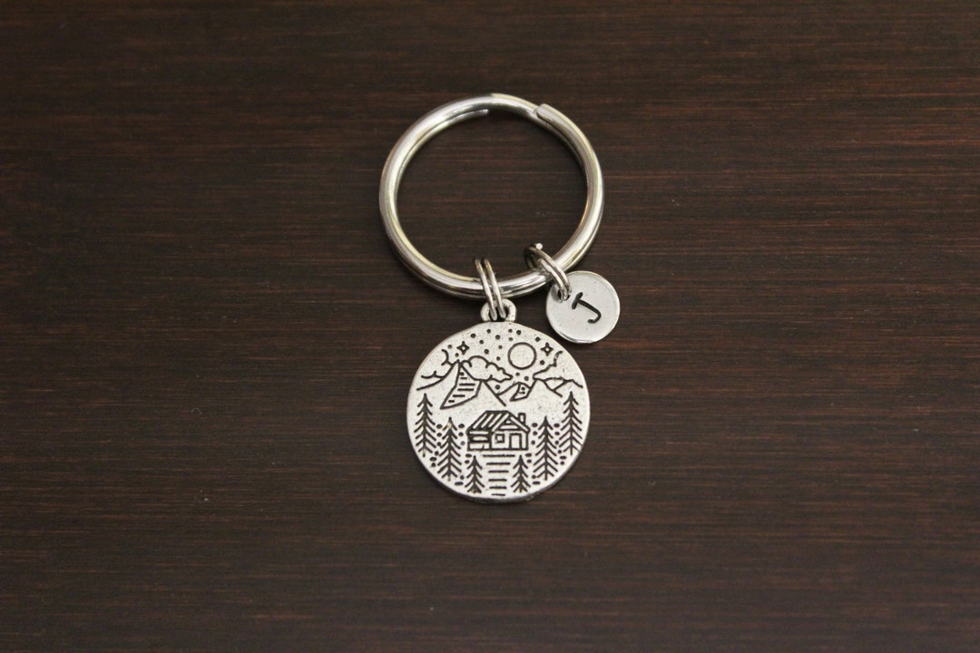 Cabin in the Woods Key Ring/ Keychain / Zipper Pull - the Mountains Are ...