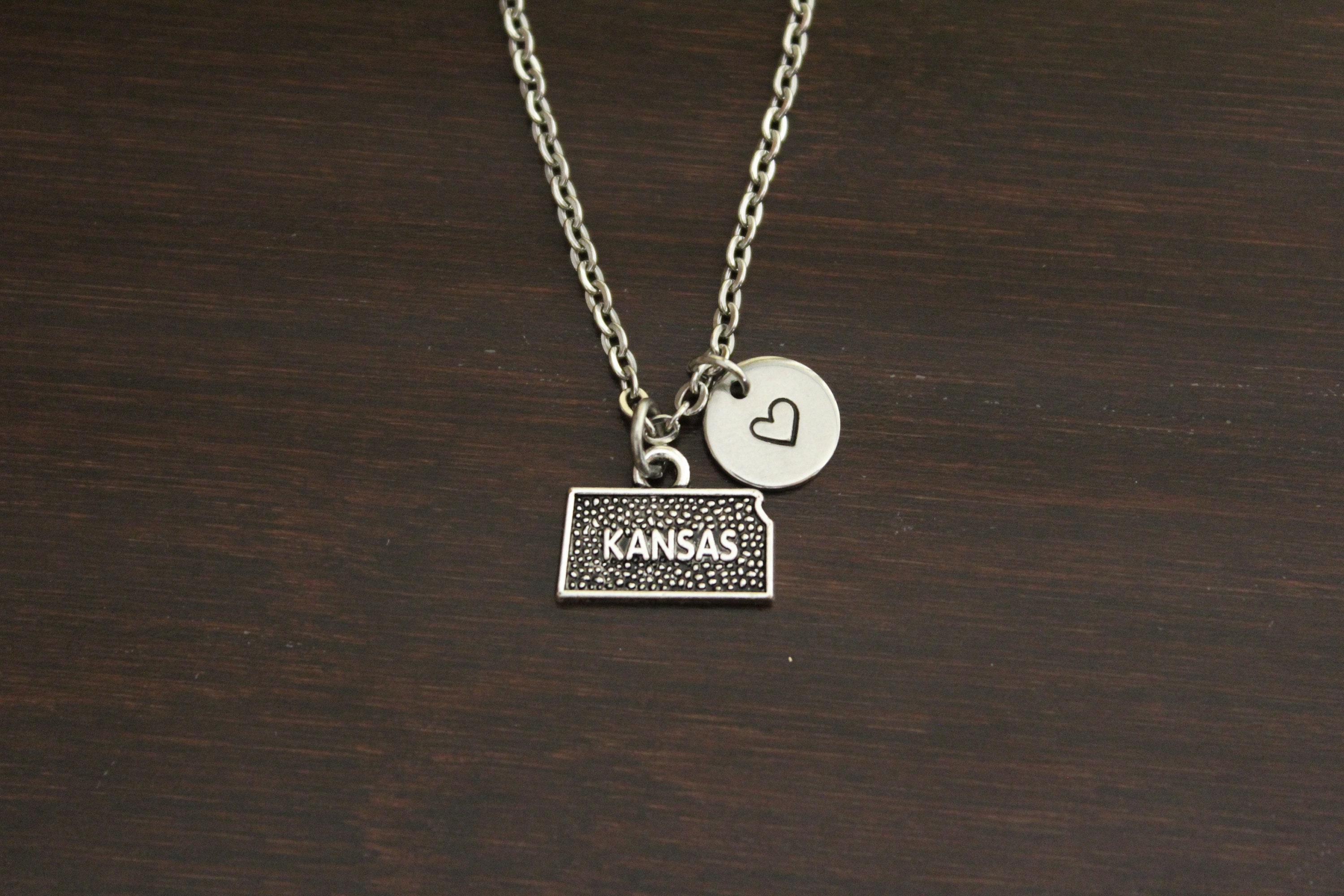 Kansas Necklace KS Necklace Kansas Jewelry KS Jewelry Etsy