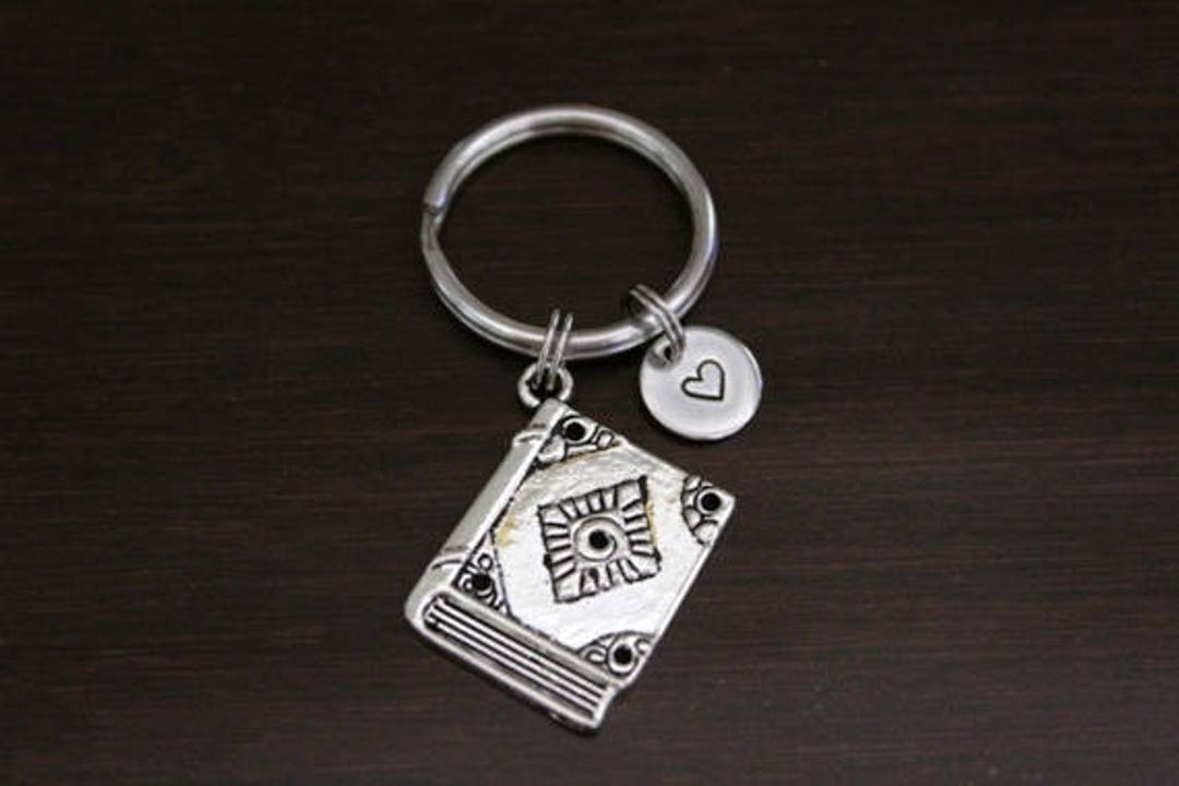 Book Keyring Book Key Ring/ Keychain / Zipper Pull - Book Keychain - Library - Book ...