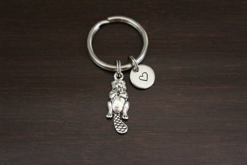 Beaver Key Ring/ Keychain / Zipper Pull Beaver Gift Beaver Lover Beaver Keychain Beaver Charm River Animal Aquarium I/B/H image 1