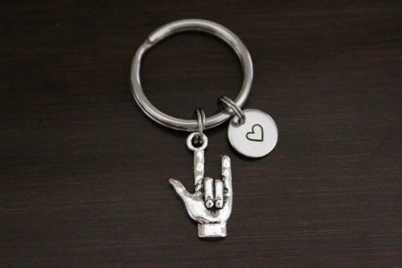 Sign Language Key Ring/ Keychain / Zipper Pull - Sign Language Keycha…