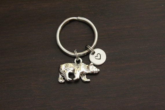 Bear Key Ring/ Keychain / Zipper Pull - Bear Gift - Bear Lover - Bear Charm - Grizzly Bear Keychain - Brown Bear - Black Bear - I/B/H