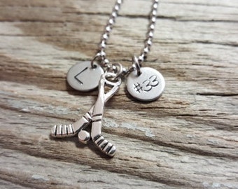 Hockey Necklace - Hockey Stick Necklace - Sports Necklace - Athlete Necklace - Sports Player - Athlete Gift