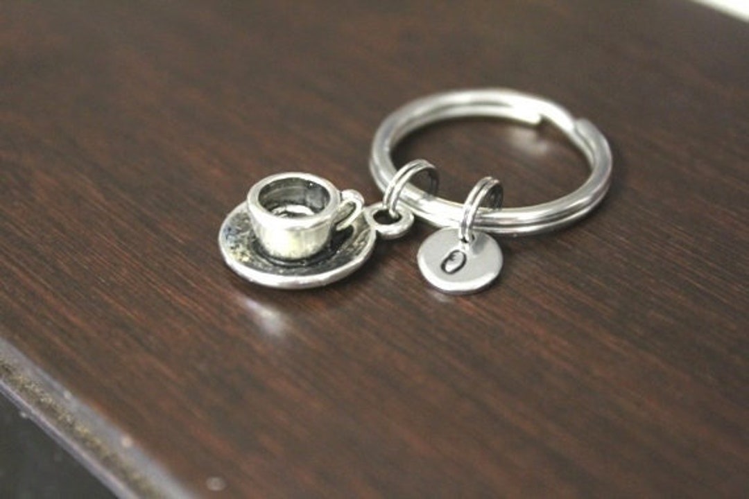 Tea Cup Key Ring/ Keychain / Zipper Pull - Tea Cup Gift - Tea Cup ...
