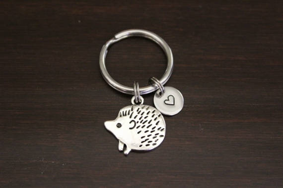 Hedgehog Key Ring/ Keychain / Zipper Pull - Hedgehog Keychain - Hedge…