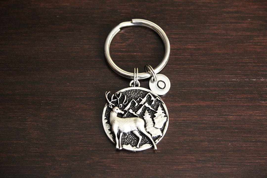 Deer in the Forest Key Ring/ Keychain / Zipper Pull - Wild Animal ...