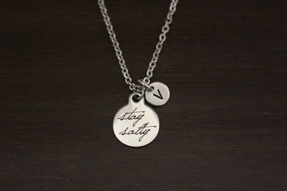 Stay Salty Necklace - Stay Salty Jewelry - Stay Salty Gift - Funny Sayings Jewelry - Salt of The Earth - Matthew 5:13- Humor Gift - I/B/H