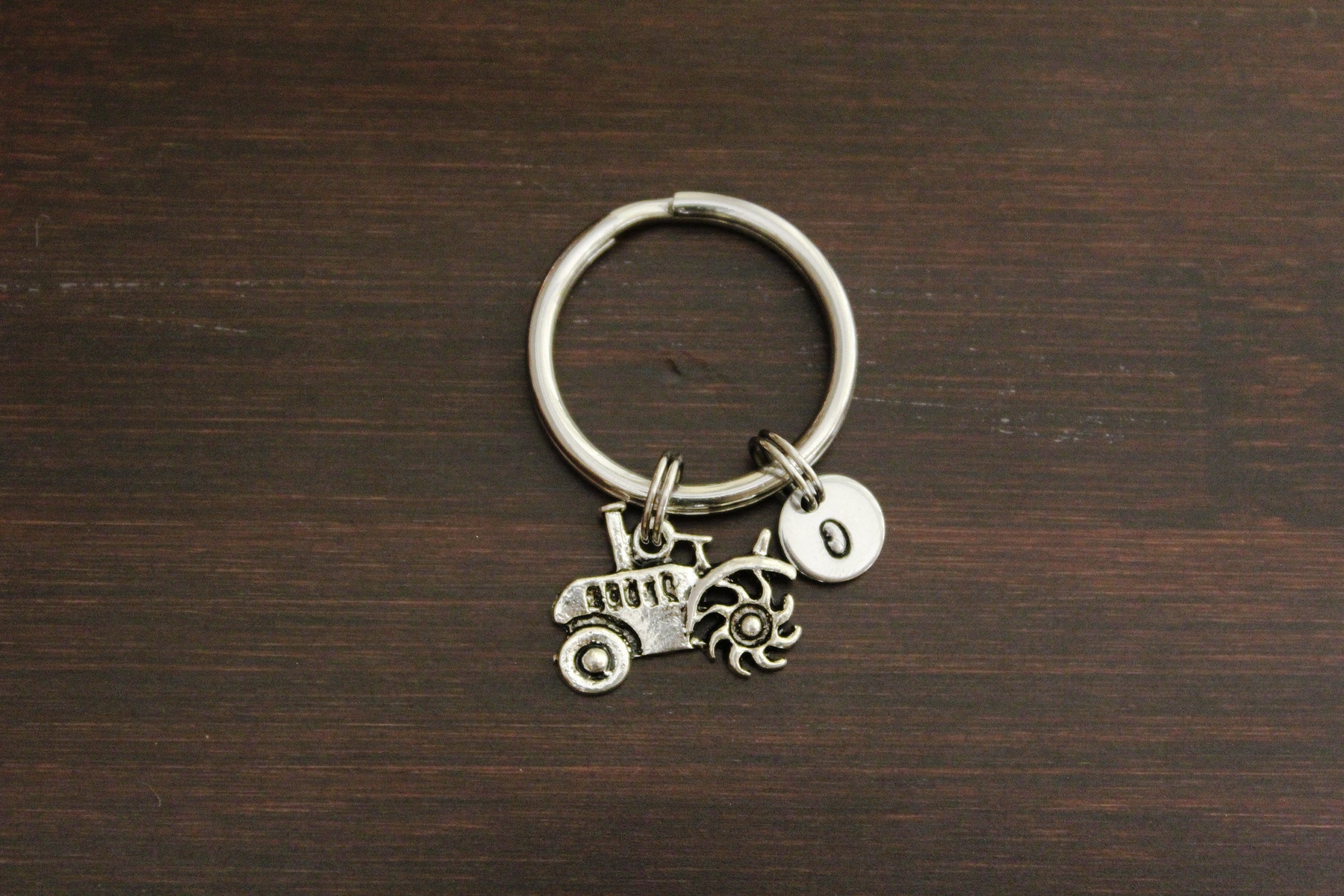 Tractor Key Ring/ Keychain / Zipper Pull - Farmer Keychain - Farm