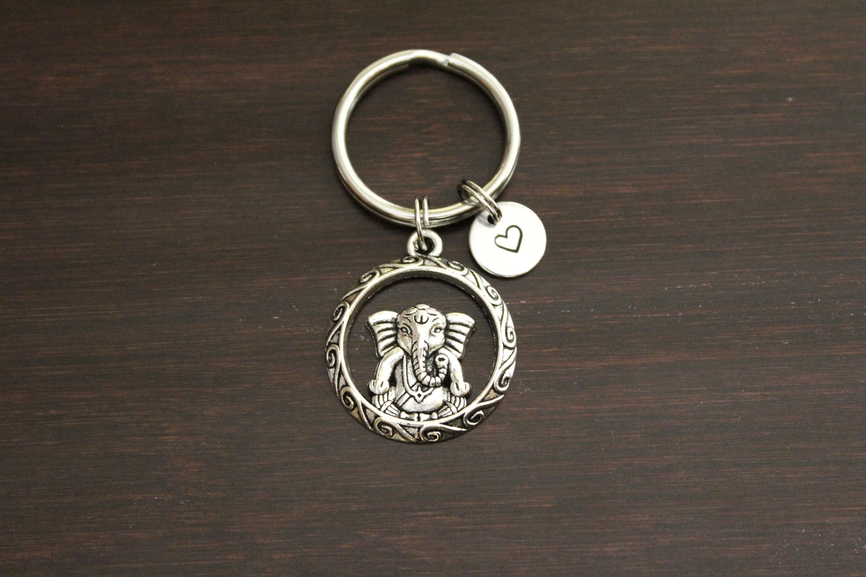 Elephant Key Ring/ Keychain / Zipper Pull - Ganesha - Ganesh Elephant Gift - Elephant Lover - Zoo Animal Gift - Safari Gift - I/B/H