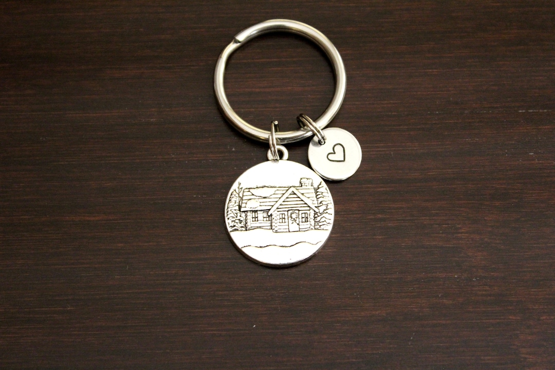 Cabin in the Woods Key Ring/ Keychain / Zipper Pull - the Mountains Are ...