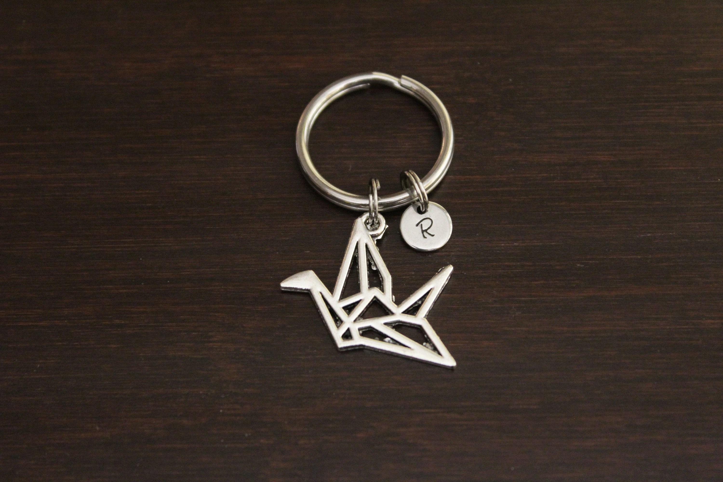Crane Key Ring/ Keychain / Zipper Pull Crane Lover Crane Etsy