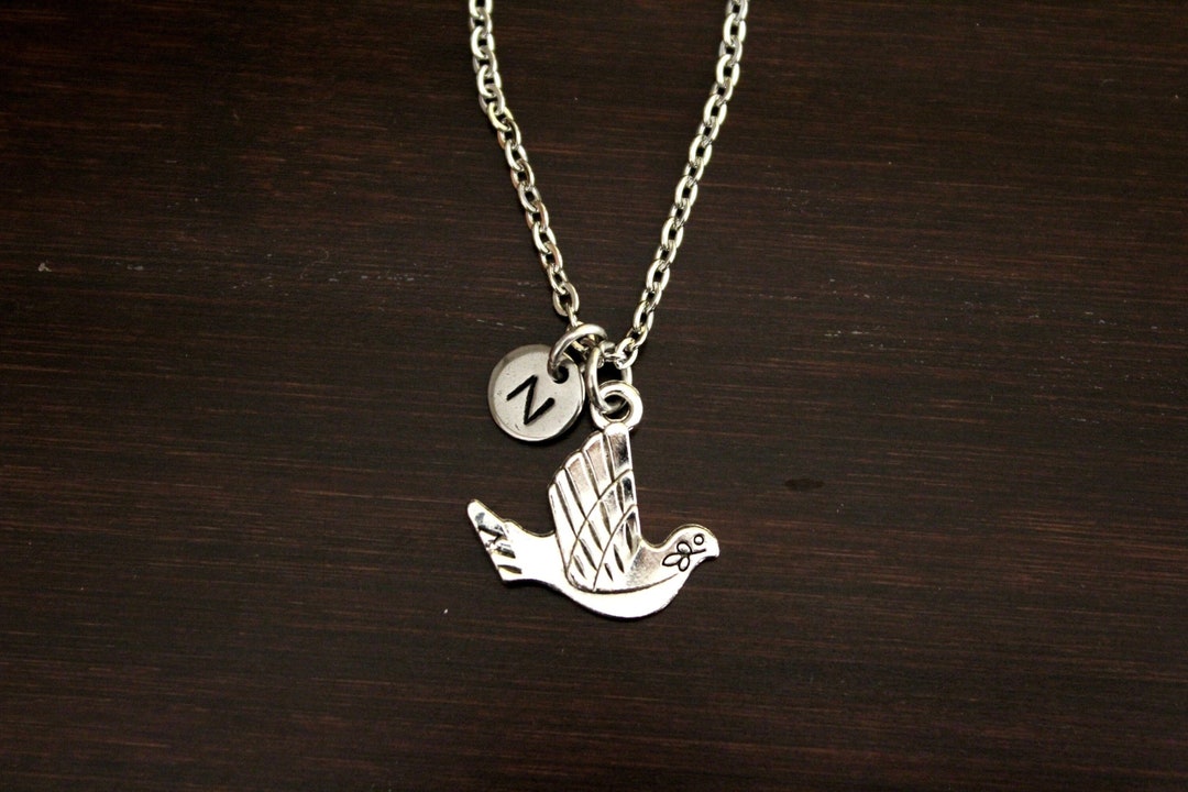 Dove Necklace Dove Lover Necklace Simple Bird Necklace Etsy