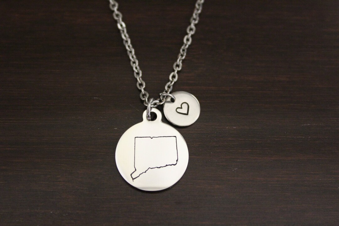 Connecticut Necklace CT Necklace Connecticut Jewelry CT Etsy
