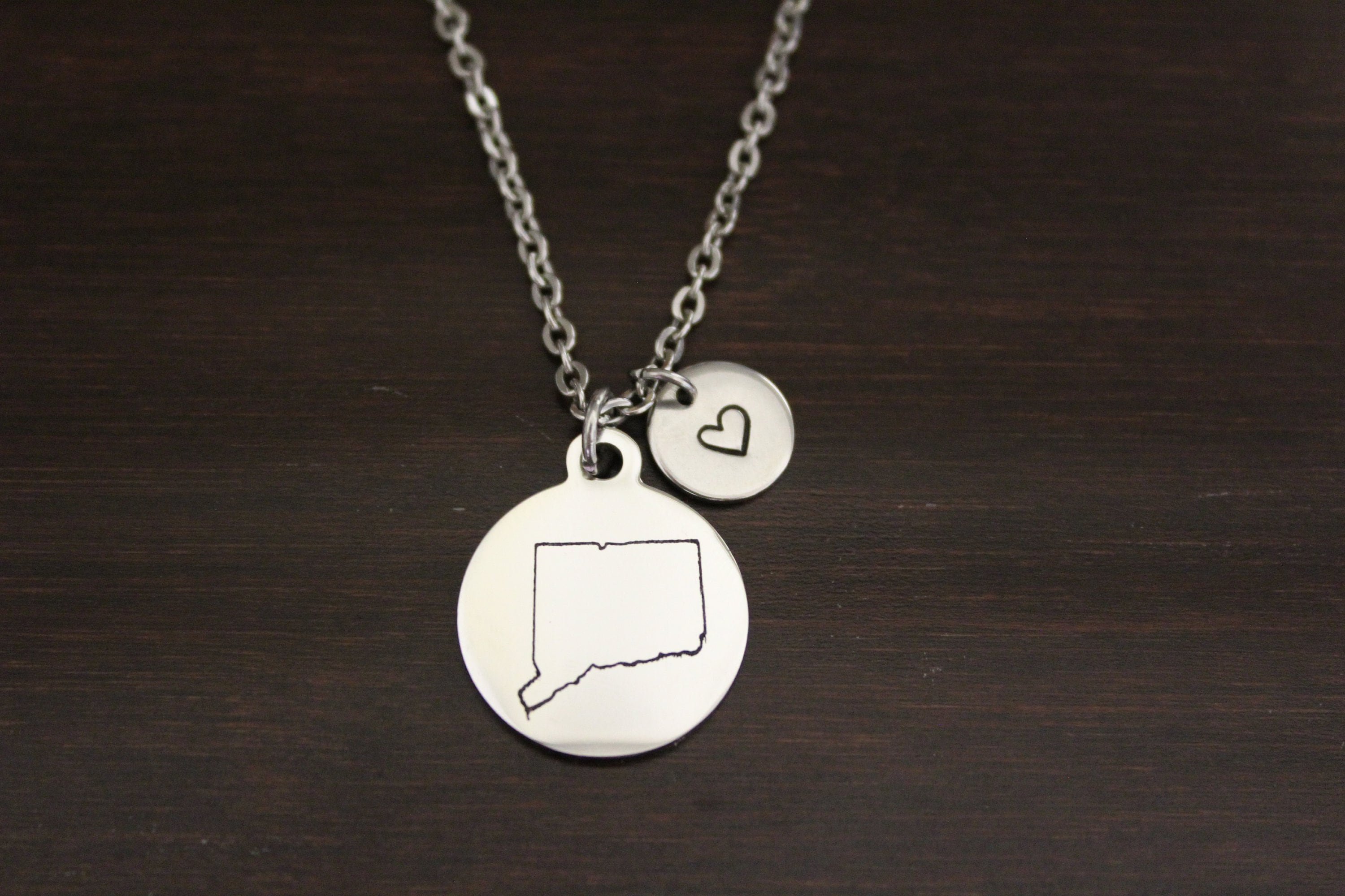 Connecticut Necklace CT Necklace Connecticut Jewelry CT Etsy