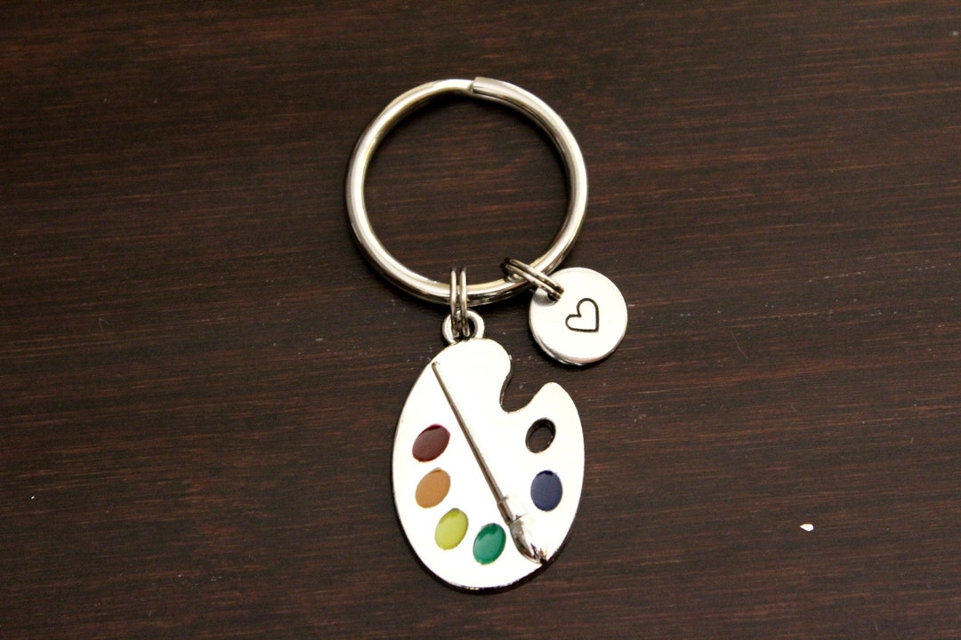 Colored Paint Palette Key Ring/ Keychain / Zipper Pull - Art Teacher ...