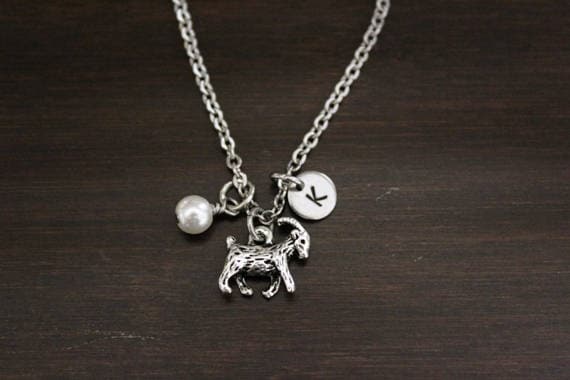 Goat charm necklace clearance