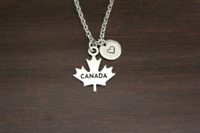 Canada Necklace Traveler Necklace Canada Jewelry Canada Etsy