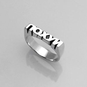 Anillo hecho a mano con palabra rusa, anillo de sello de plata de ley 925 diseñado por Neskromny, regalo perfecto para él o ella.
