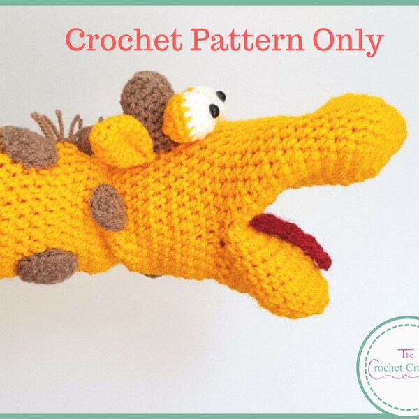 Crochet Pattern, Giraffe Hand Puppet Pattern, giraffe crochet pattern, giraffe pattern, crochet hand puppet pattern, giraffe puppet pattern