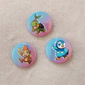 1.5in Sinnoh Starter Pin