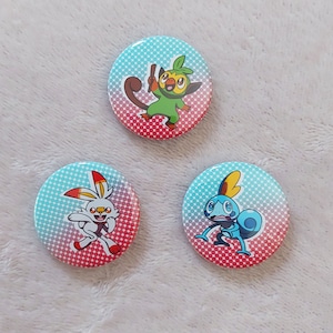 1.5 in Galar Starter Pin