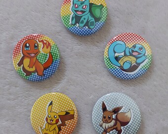 1.5in Kanto Starter Pin