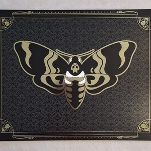 Death&#39;s Head Moth Foil Print