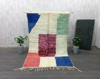 Custom colorful rug rug white and green rug custom wool rug custom moroccan rug custom rug custom berber rug custom carpet handmade rug