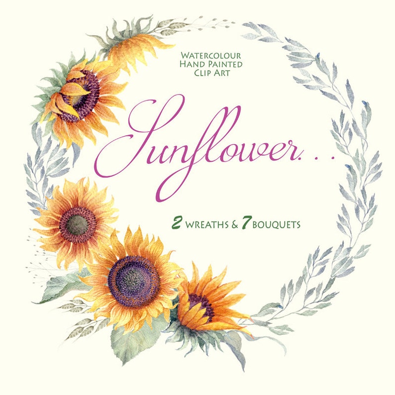 Free Free 220 Free Sunflower Wreath Clipart SVG PNG EPS DXF File