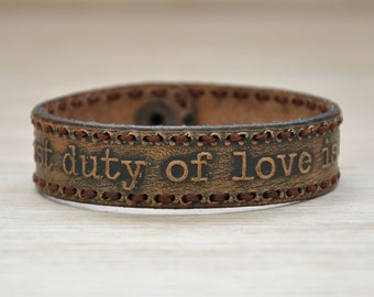 braided personalized leather bracelet