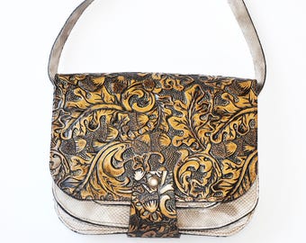 Mini bolsa transversal de couro | Bolsa de ombro feminina feita à mão em couro de vaca | Bolsa pequena para o dia a dia | Presente para ela