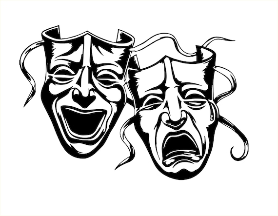 Comedy  tragedy masks by Rick   Hartford County Tattoo  Facebook