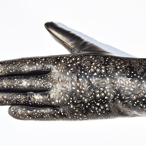 Unlined perforated leather gloves Elegant leather gloves Ladies gloves Classic gloves Gift for woman Christmas gift for woman