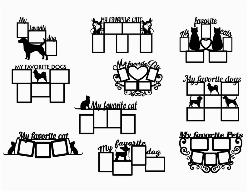Download Animal Photo Frames Svg Photo Frames Svg Files For Cricut Frame Svg Bed Frame Laser Cut Vector Dxf Files For Laser Laser Cut Frames Home Hobby Saherflow Com