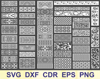 Dekoratives Panel SVG für Cricut, Silhouette-Dateien, Laserschnitt-Vektorgrafik, Glowforge, Cdr, Dxf, SVG, Png, SVG-Dateien für Cricut